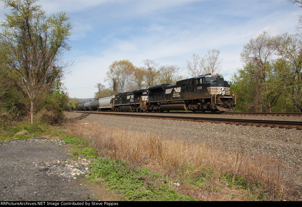 NS train heading through Cove PA with ethanol loads